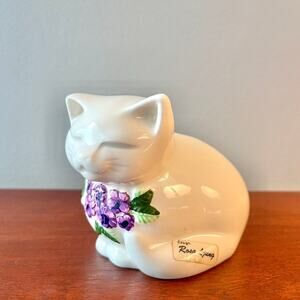 Vintage 1970s Cat Porcelain Figurine by Rosa Ljung for Deco Helsingborg, Sweden